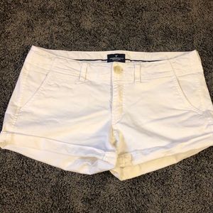 White jean shorts
